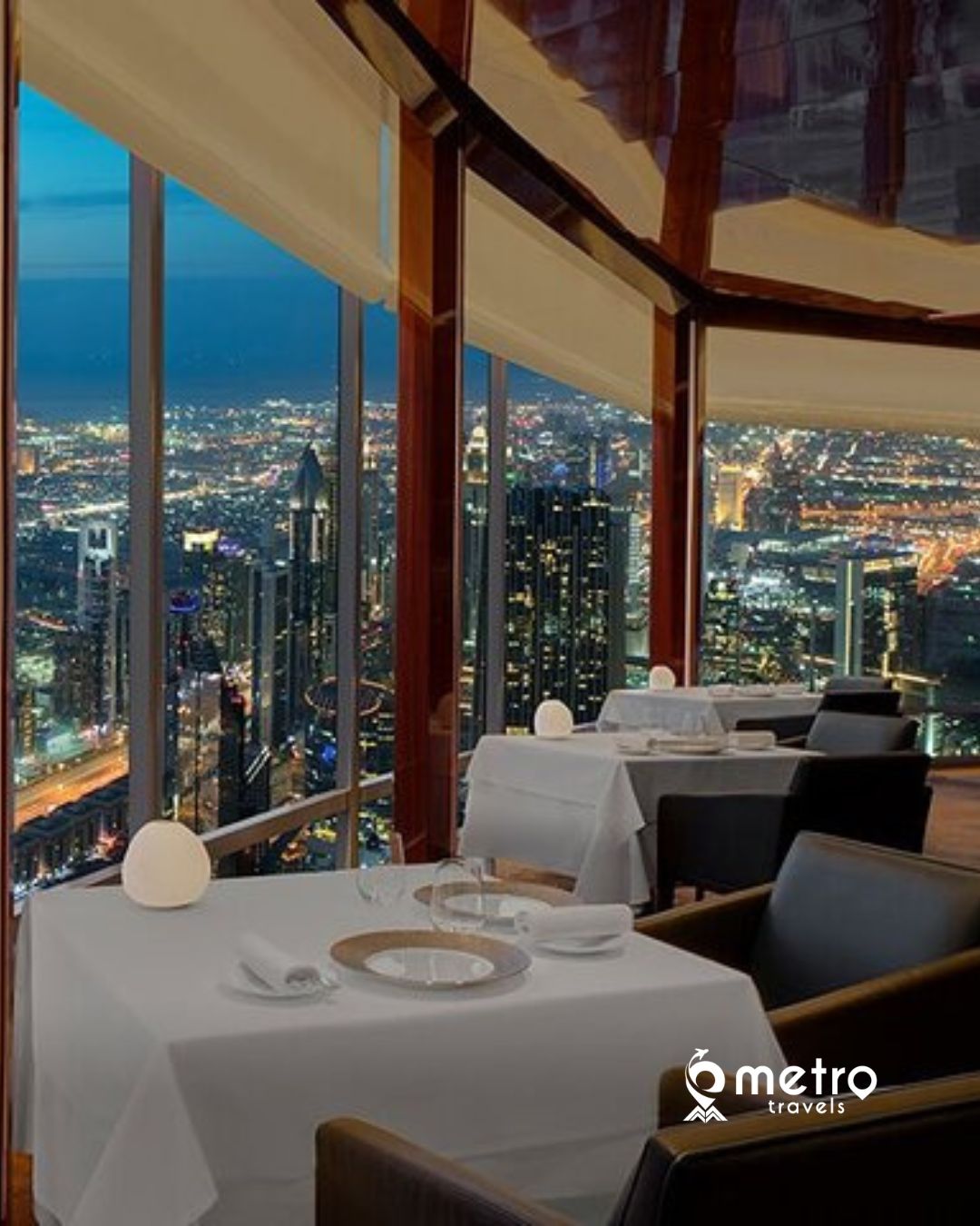 sky-high dining view - luxury things to do in dubai