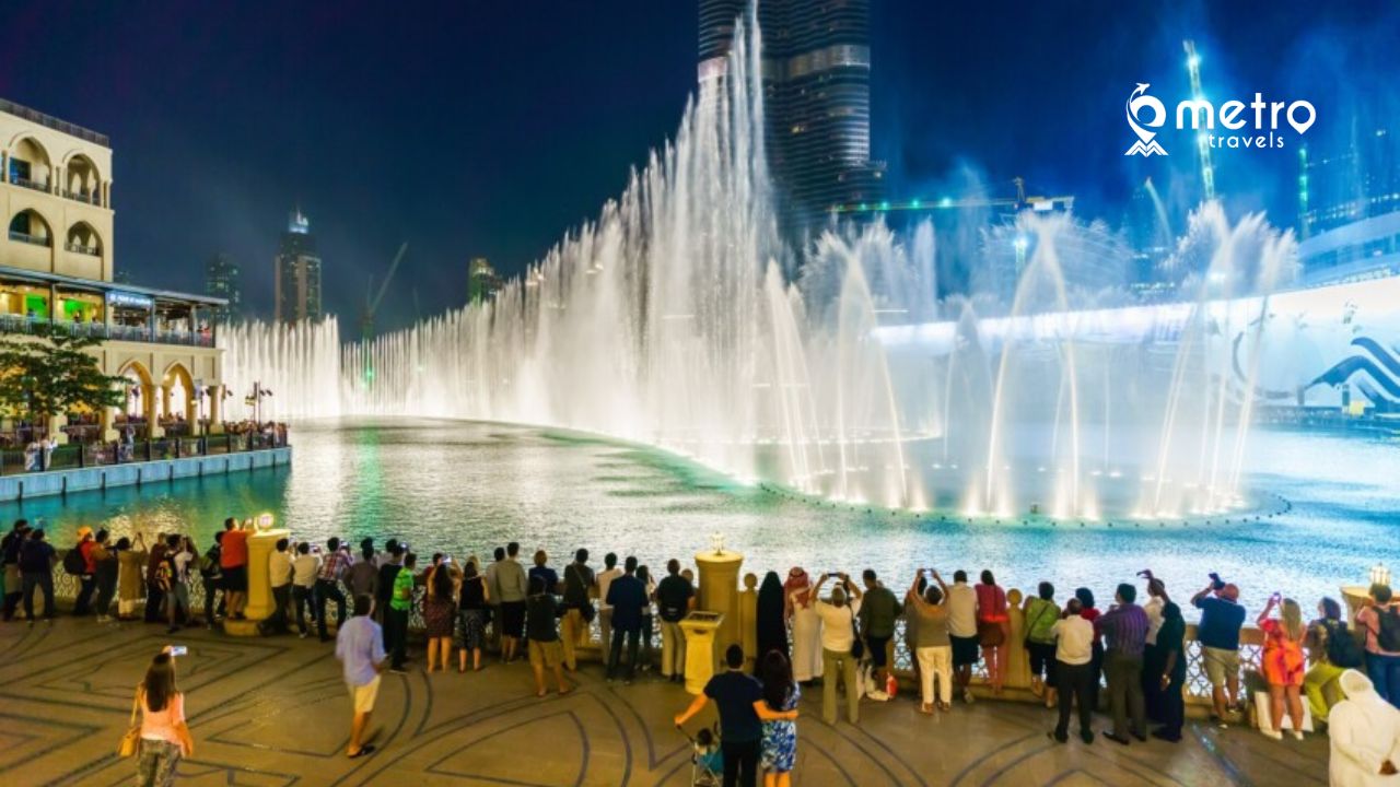 dubai fountain - places to go out in dubai