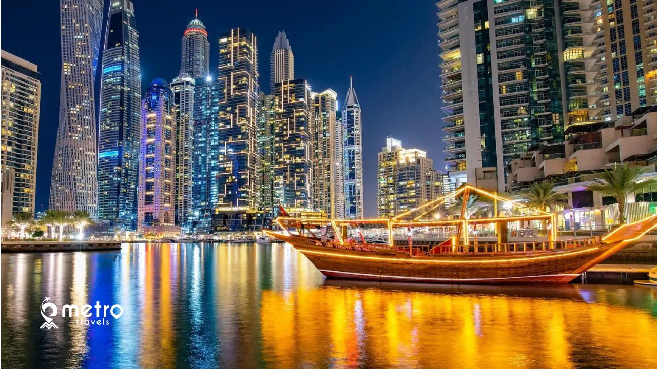 dubai landmarks - dhow cruise in dubai marina